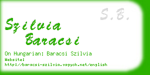 szilvia baracsi business card